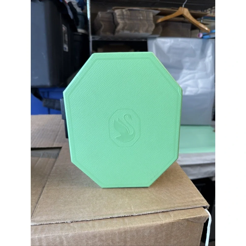 2x Swarovski Octagon Jewelry Box Green Swan Logo‎ Holder Case Storage Organizer